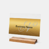 上品なエレガント名前をカスタムする アクリルサイン (傾斜)