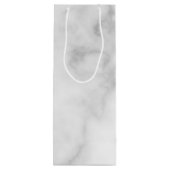 上品なエレガント大理石のパーソナライズされた花嫁 ワインギフトバッグ (裏面)