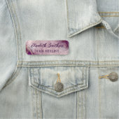 上品なエレガント大理石パープルIDパーソナライズされたバッジ 名札 (インサイチュ)