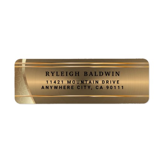 上品なエレガント差出人住所ラベル ラベル (正面)