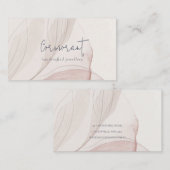 上品なエレガント抽象芸術赤面水の色の葉 名刺 (正面/裏面)