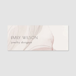 上品なエレガント抽象芸術赤面水の色の葉 名札