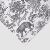 上品なエレガント灰色素朴の森の動物を歩く 薄葉紙 (詳細)