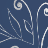 上品なエレガント葉と渦巻きシルバーとネイビーブルー 壁紙 (縫い目)