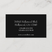 上品なエレガント金ゴールドと黒 名刺 (裏面)