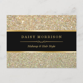 上品なエレガント金ゴールドグリッターきらめき ポストカード