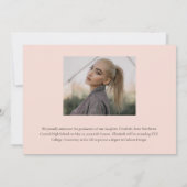 上品なエレガント金ゴールドスクリプト文字研究科3写真 案内状 (裏面)