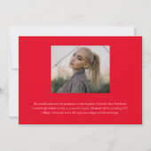 上品なエレガント金ゴールドスクリプト文字研究科3写真 案内状 (裏面)