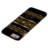 上品なエレガント金ゴールドブラックダイヤモンド Case-Mate iPhoneケース (底面)