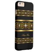 上品なエレガント金ゴールドブラックダイヤモンド Case-Mate iPhoneケース (裏面/右)