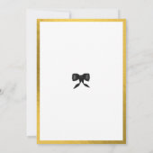 上品なエレガント金ゴールドブラックボウクリスマスパーティー 招待状 (裏面)