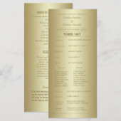 上品なエレガント金ゴールド式プログラムラックカード プログラム (正面/裏面)