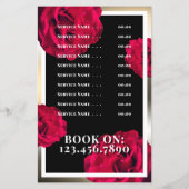 上品なエレガント金枠とバラ模様 チラシ (裏面)