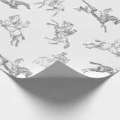 上品なエレガント馬素朴乗りカントリー ラッピングペーパー (角)