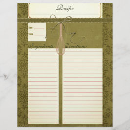 上品なオリーブグリーンレシピ挿入