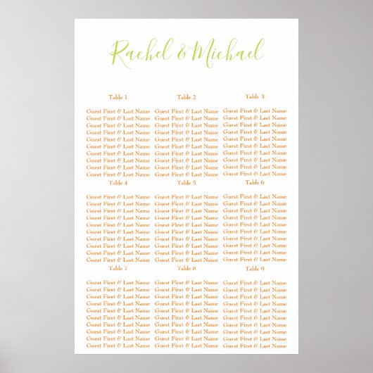 上品なオレンジと緑 ポスター (正面)