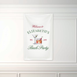 上品なカクテルグリーン&レッドガールズクラブバナー 横断幕