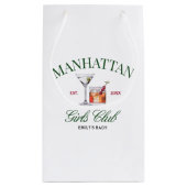 上品なカクテルグリーン&レッドガールズクラブ スモールペーパーバッグ (裏面)