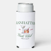 上品なカクテルグリーン&レッドガールズクラブ スリム缶クーラー (Seltzer正面)