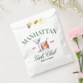 上品なカクテルグリーン&レッドガールズクラブ フェイバーバッグ (封をした状態)