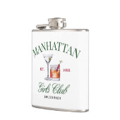 上品なカクテルグリーン&レッドガールズクラブ フラスク (左)