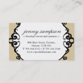 上品なカップケーキのシルエットの名刺 名刺 (裏面)