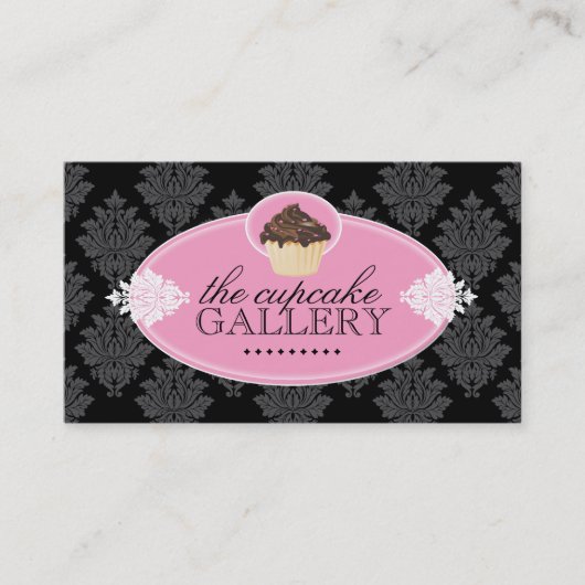 上品なカップケーキの名刺 名刺 (正面)