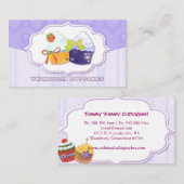 上品なカップケーキストアダマスク 名刺 (正面/裏面)