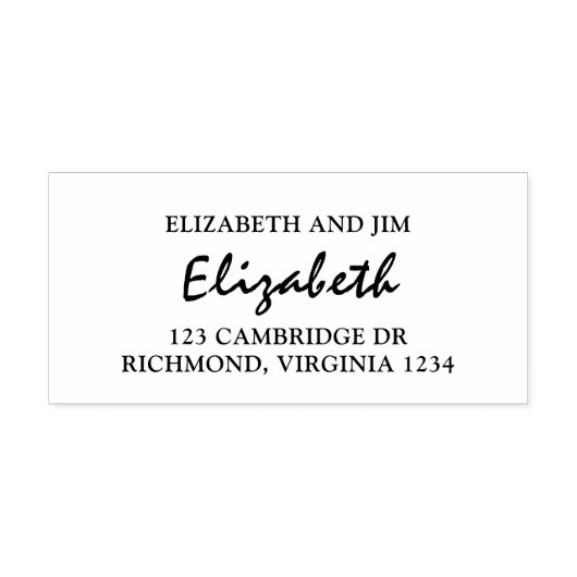 上品なカップル差出人住所 セルフインキングスタンプ (デザイン)