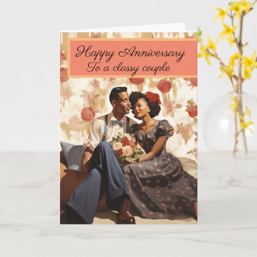 上品なカップル記念日 カード (黄色い花)