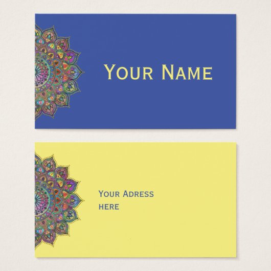 上品なカラフルなマンダラインドスタイル1 (正面&裏面)