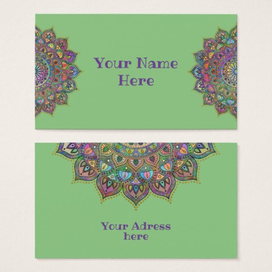 上品なカラフルなマンダラインドスタイル1 (正面&裏面)