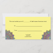 上品なカラフルなマンダラインドスタイル1 (裏面)