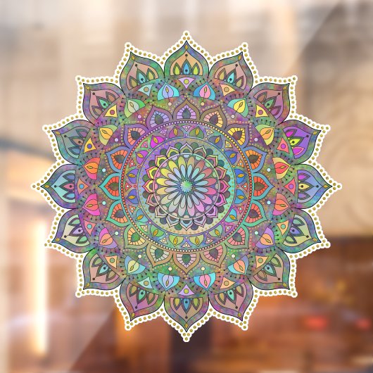 上品なカラフルなマンダラインドスタイル1 ウィンドウサイン (シート2)