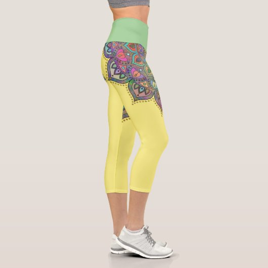 上品なカラフルなマンダラインドスタイル1 カプリレギンス (右)