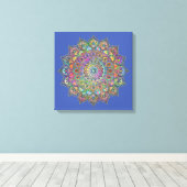 上品なカラフルなマンダラインドスタイル1 キャンバスプリント (インサイチュ (ウッドフロア))