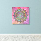 上品なカラフルなマンダラインドスタイル1 キャンバスプリント (インサイチュ (ウッドフロア))