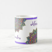 上品なカラフルなマンダラインドスタイル1 コーヒーマグカップ (中央)