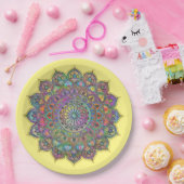 上品なカラフルなマンダラインドスタイル1 ペーパープレート (パーティー)