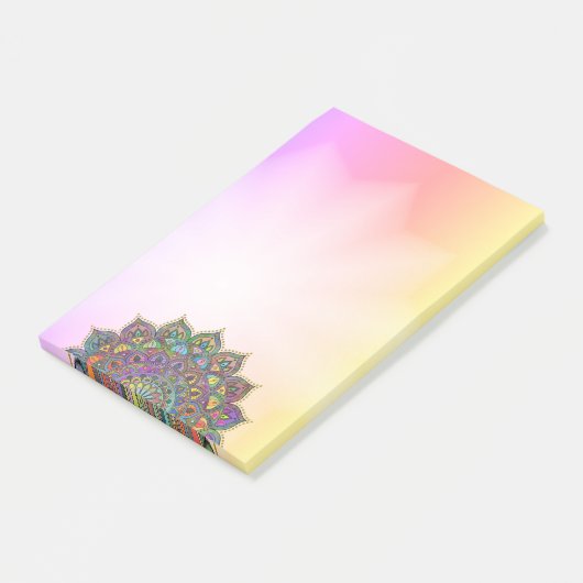 上品なカラフルなマンダラインドスタイル1 ポストイット (アングル)