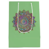 上品なカラフルなマンダラインドスタイル1 ミディアムペーパーバッグ (裏面)