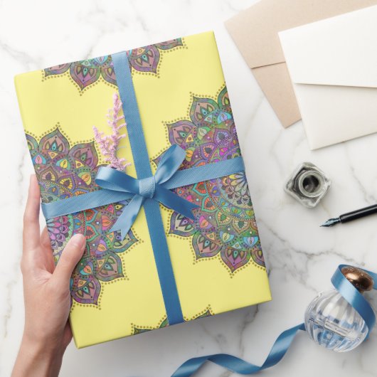 上品なカラフルなマンダラインドスタイル1 ラッピングペーパー (ギフト)