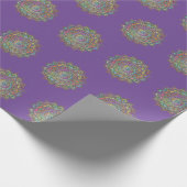 上品なカラフルなマンダラインドスタイル1 ラッピングペーパー (角)