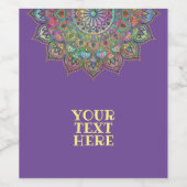 上品なカラフルなマンダラインドスタイル1 ワインラベル (シングルラベル)