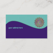 上品なカラフルなマンダラインドスタイル1 名刺 (裏面)