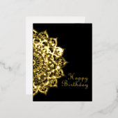 上品なカラフルなマンダラインドスタイル1 箔シーズンポストカード (正面/裏面)