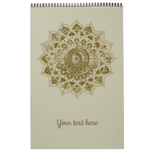 上品なカラフルなマンダラインドスタイル4 カレンダー (カバー)
