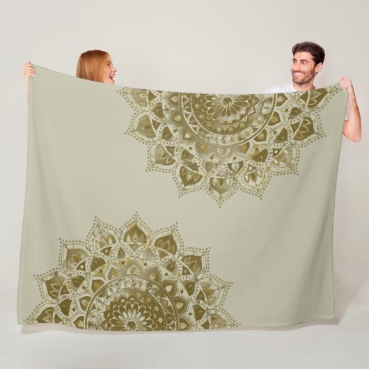 上品なカラフルなマンダラインドスタイル4 フリースブランケット (インサイチュ)