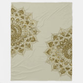 上品なカラフルなマンダラインドスタイル4 フリースブランケット (正面)