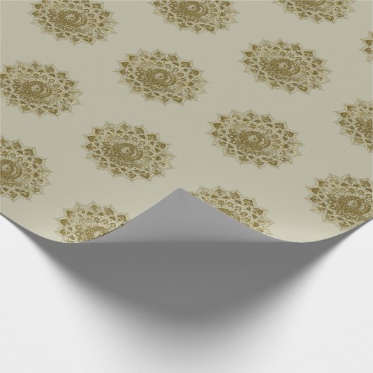 上品なカラフルなマンダラインドスタイル4 ラッピングペーパー (角)